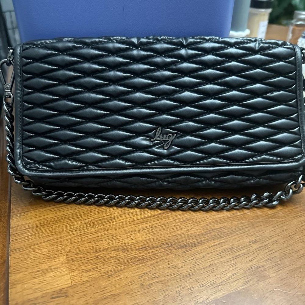 Lug Black Quilted Crossbody Bag